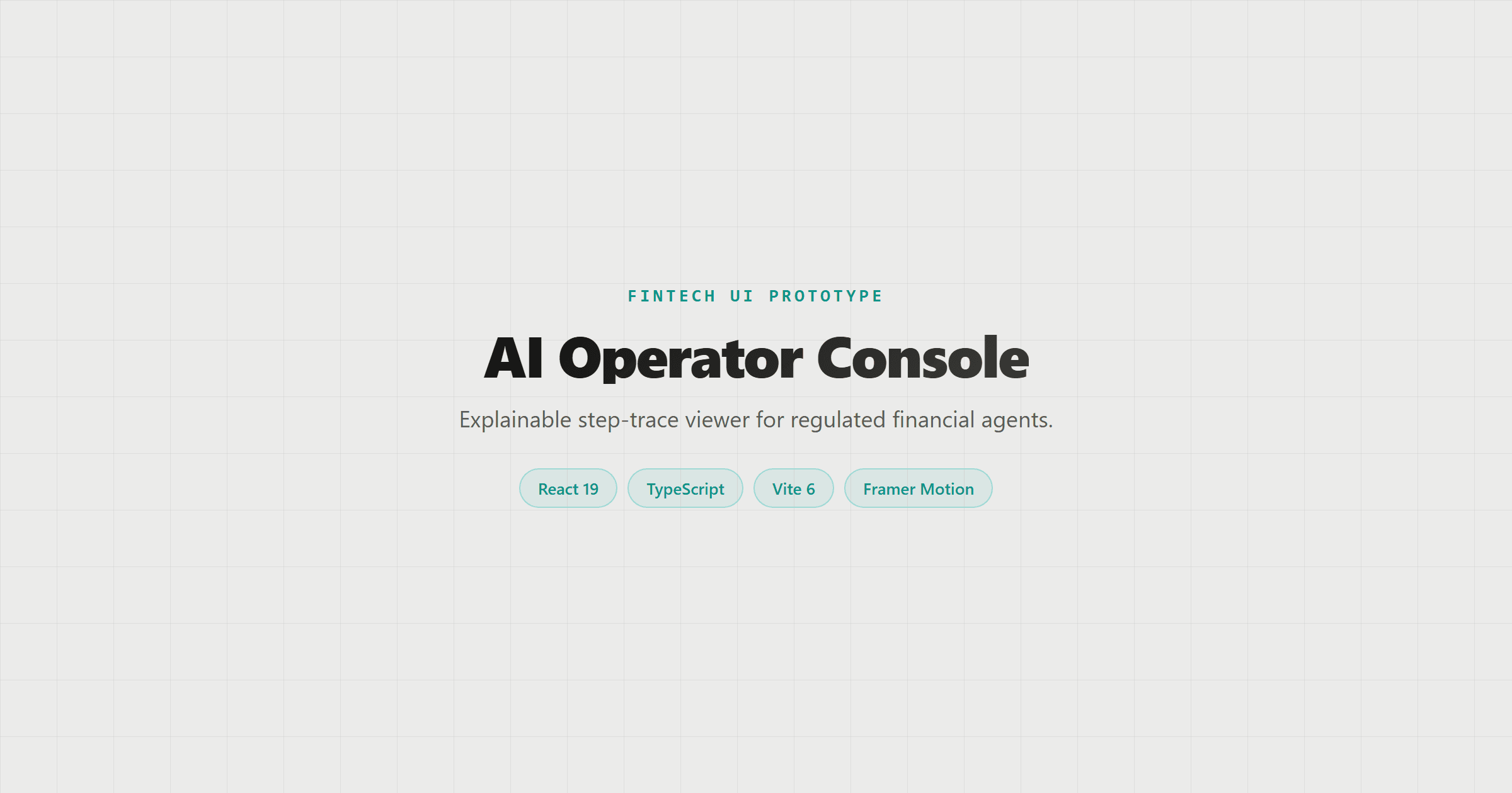 AI Operator Console
