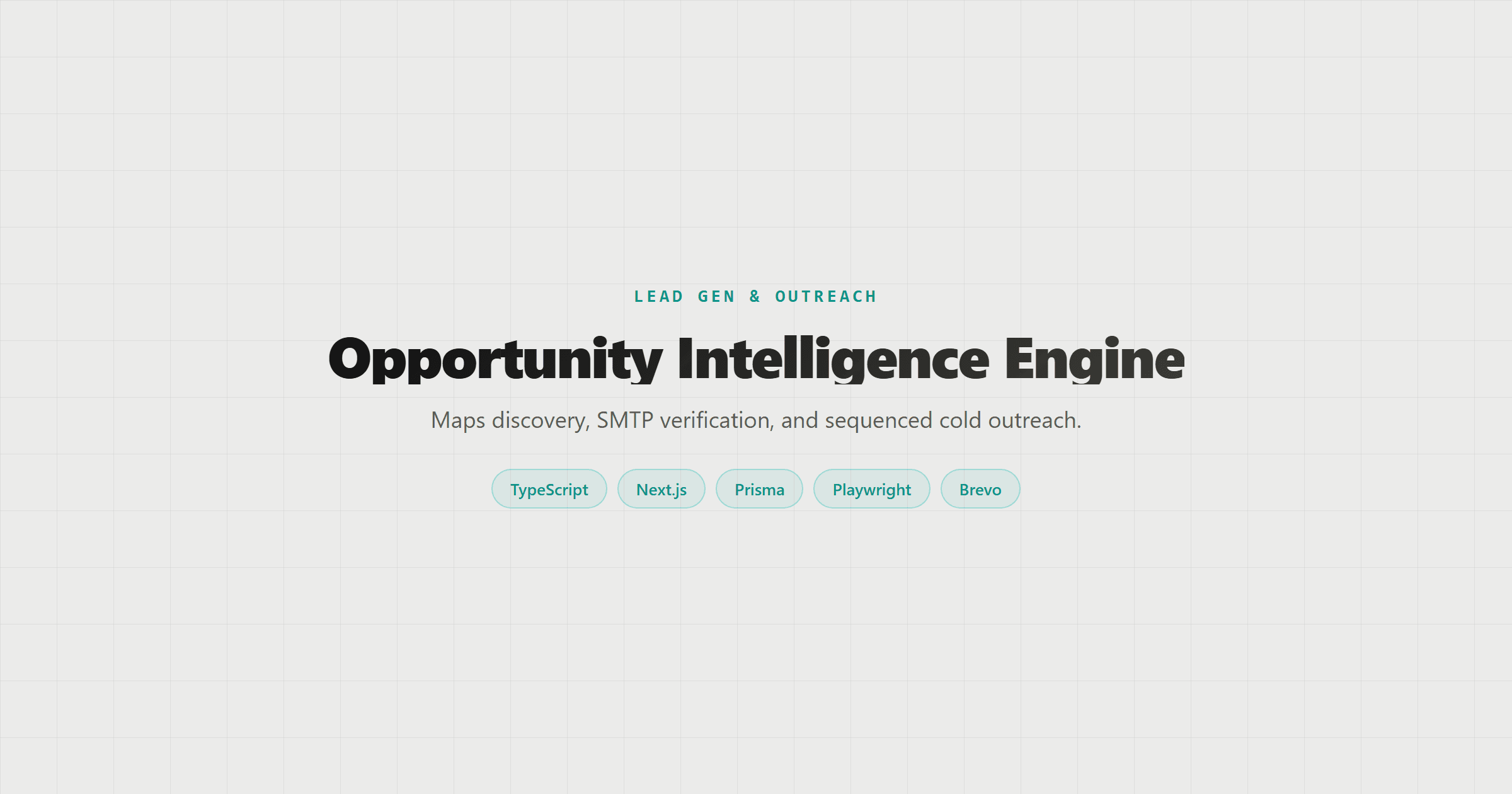 Opportunity Intelligence Engine